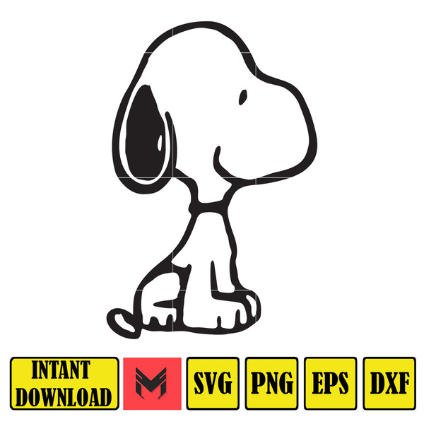 Snoopy Svg, Peanuts SVG, Snoopy clipart, Snoopy Svg, Snoopy Printable, Charlie Brown SVG, Snoopy Silhouette (54).jpg