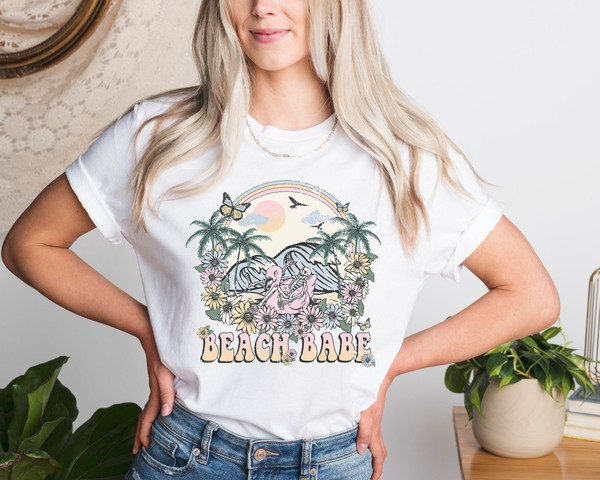 Beach Babe Shirt, Beach Shirt Women , Womens Summer Shirt, Beach Tee, Summer Vibes Shirt, Vacation Shirt, Summer Gifts, Gift For Her - 2.jpg