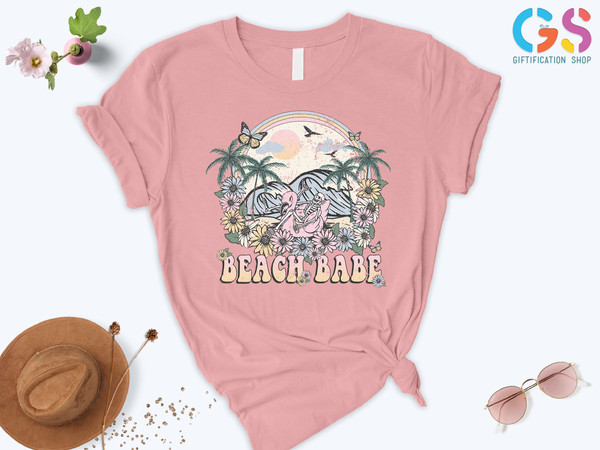 Beach Babe Shirt, Beach Shirt Women , Womens Summer Shirt, Beach Tee, Summer Vibes Shirt, Vacation Shirt, Summer Gifts, Gift For Her - 4.jpg
