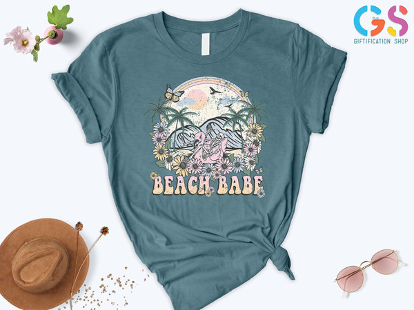 Beach Babe Shirt, Beach Shirt Women , Womens Summer Shirt, Beach Tee, Summer Vibes Shirt, Vacation Shirt, Summer Gifts, Gift For Her - 7.jpg