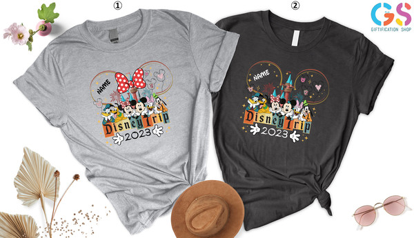 Disneyland Trip 2023 Shirt, Custom Disneyworld Shirt, Family Disneyworld, Disneyland Shirt Family, Name Shirt for Kids, Gift for Family - 7.jpg