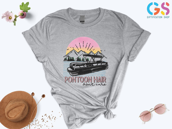 Pontoon Hair Dont Care, Pontoon Shirt, Sailing Shirt, Cruis - Inspire Uplift