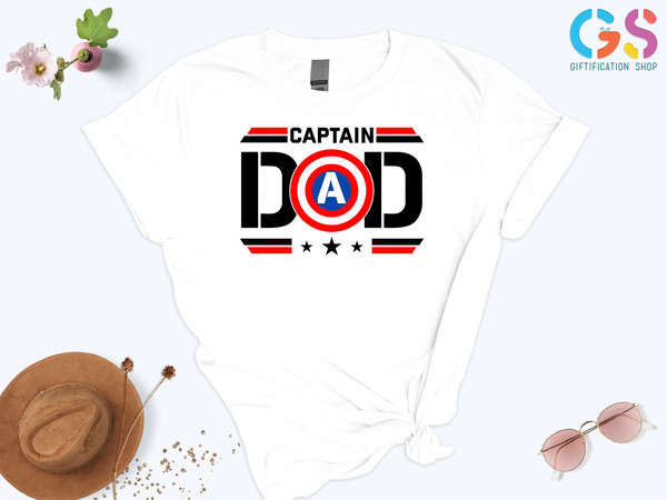 Captain Dad Shirt, Super Hero Dad Shirt, Funny Dad Shirt, Gif For Dad, Father's Day Gift, Father Birthday Gift, Gift For Grandfather - 2.jpg