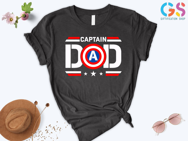 Captain Dad Shirt, Super Hero Dad Shirt, Funny Dad Shirt, Gif For Dad, Father's Day Gift, Father Birthday Gift, Gift For Grandfather - 5.jpg