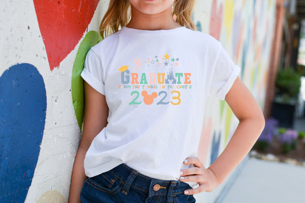 Disneyland Graduation Shirt, Disneyworld graduate Shirt, End Of The Year, Class of 2023 , From The Tassel To The Castle Shirt, Senior 2023 - 3.jpg