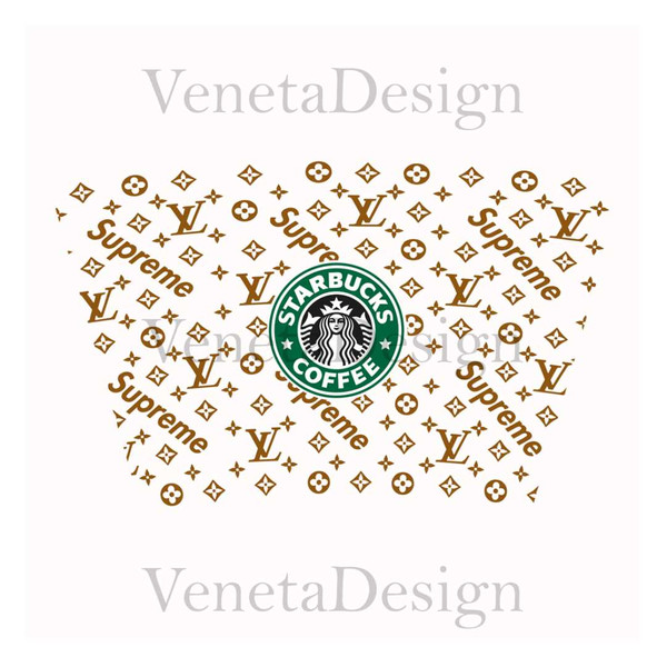 Louis Vuitton Starbucks SVG - Starbucks SVG - Louis Vuitton SVG