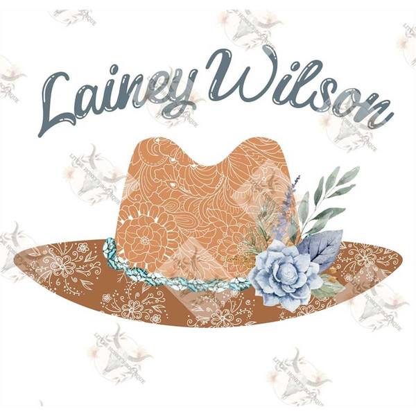 Lainey Wilson sublimation png, cowboy hat, floral cowboy hat - Inspire  Uplift