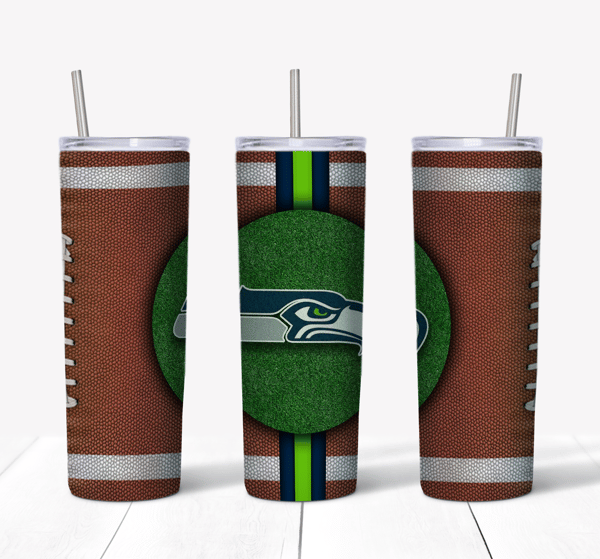 This Girl Loves NFL Skinny Steel Tumbler with Straw, 20oz