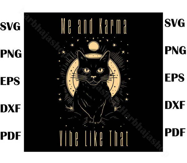 Me and Karma Vibe Like That SVG Midnights Album SVG File, eras tour svg, karma is a cat svg, midnights album svg - 1.jpg