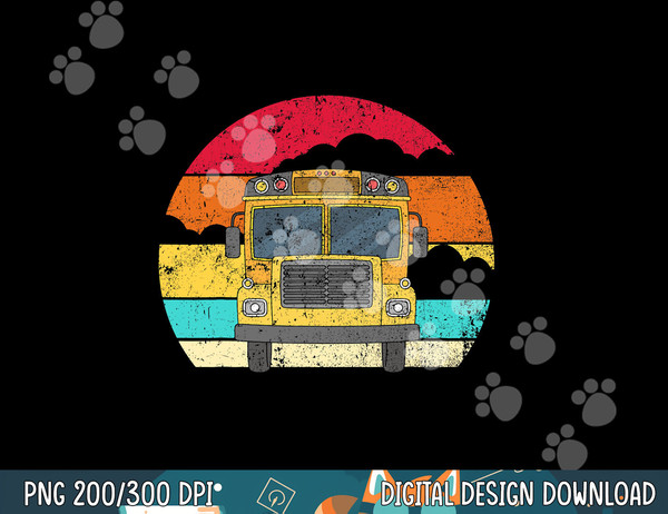 Retro Yellow School Bus for School Bus Driver and Busman  png, sublimation copy.jpg