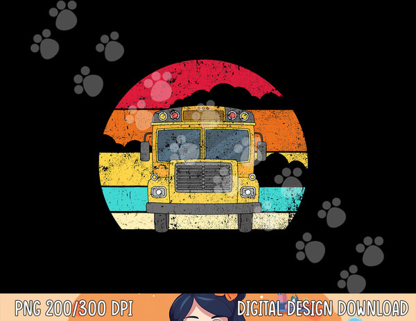 Retro Yellow School Bus for School Bus Driver and Busman  png, sublimation copy.jpg