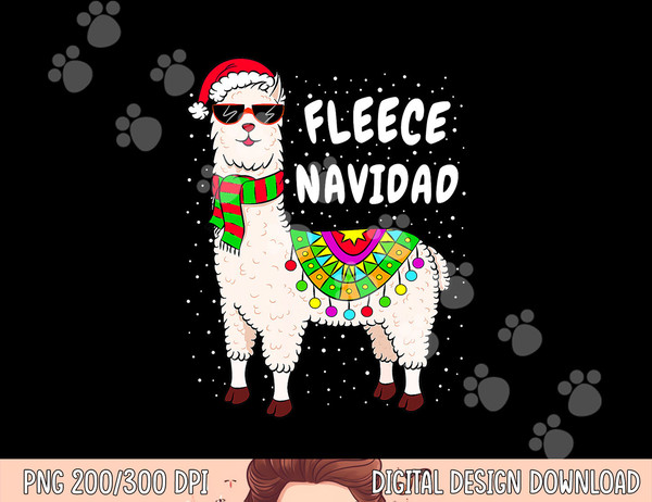 Fleece Feliz Navidad Llama Christmas png, sublimation Cute Xmas Gifts png, sublimation copy.jpg