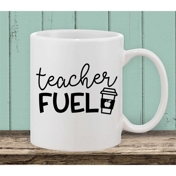 Teacher Fuel SVG, PNG, PDF, Coffee Logo SVG, Teacher Coffee SVG