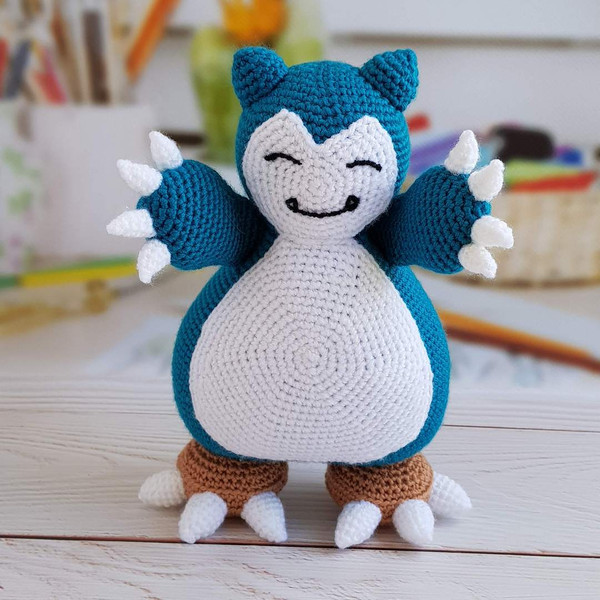 Amigurumi Pokemon Snorlax toy crochet pattern - Inspire Uplift