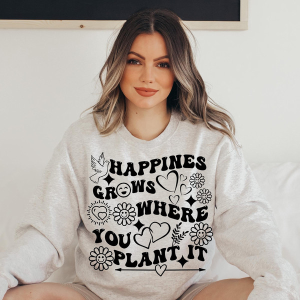 Happiness grows where you plant it svg and png, trendy svg, inspirational svg, positive svg, trendy sublimation, hippie svg, boho svg png - 4.jpg
