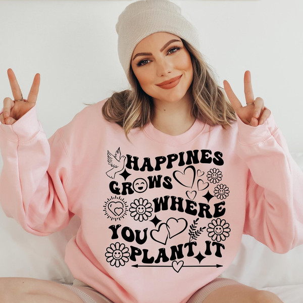 Happiness grows where you plant it svg and png, trendy svg, inspirational svg, positive svg, trendy sublimation, hippie svg, boho svg png - 5.jpg