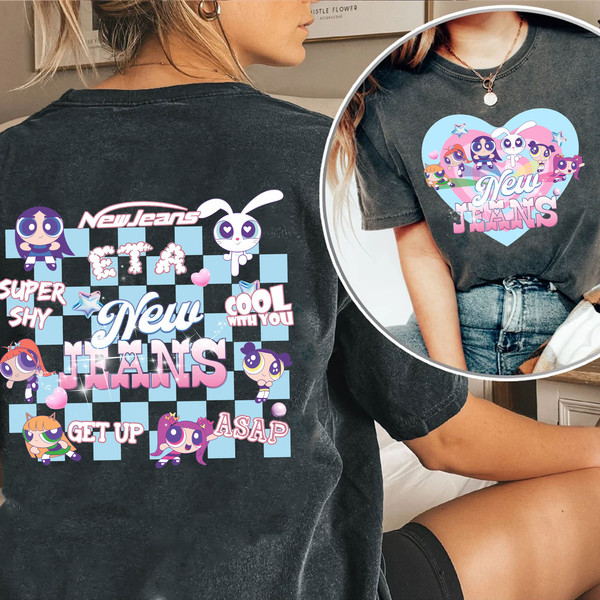 2 Sides Newjeans Album Shirt, Newjeans Get Up Sweatshirt, Newjeans Bunny Shirt, NewJeans Merch, Bunnies gift, Kpop NewJeans Tracklist shirt - 3.jpg