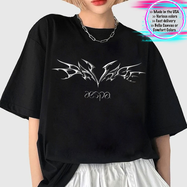 Aespa Savage Shirt, Aespa Tour 2023 Shirt, Aespa Synk Hyper Line Tour, Aespa Kpop Merch, Aespa 1st Mini Album Tee, Aespa Karina Sweatshirt - 1.jpg