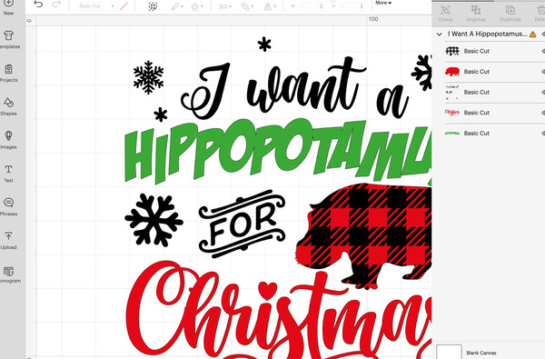 I Want A Hippopotamus For Christmas SVG, Hippo svg, Buffalo Plaid Print SVG - 7.jpg
