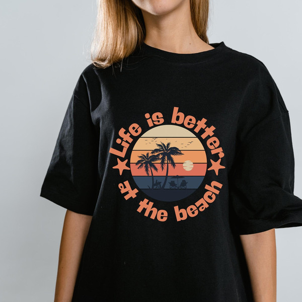 Beach Life SVG Cut File, Beach Saying, Beach Quote SVG, Life is Better at the Beach SVG Shirt Design, Instant Download, Starfish, Summer Svg - 1.jpg