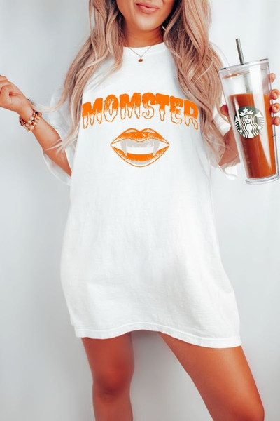 Comfort Colors® Momster Shirt, Retro Halloween t-shirt, Cute Fall Shirt, Vintage Ghost Shirt, Spooky Tee, Momster T-Shirt, Trick or Treat - 6.jpg