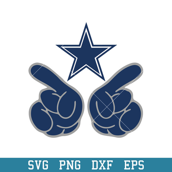 Hand Two Dallas Cowboys Svg, Dallas Cowboys Svg, NFL Svg, Png Dxf Eps Digital File.jpeg