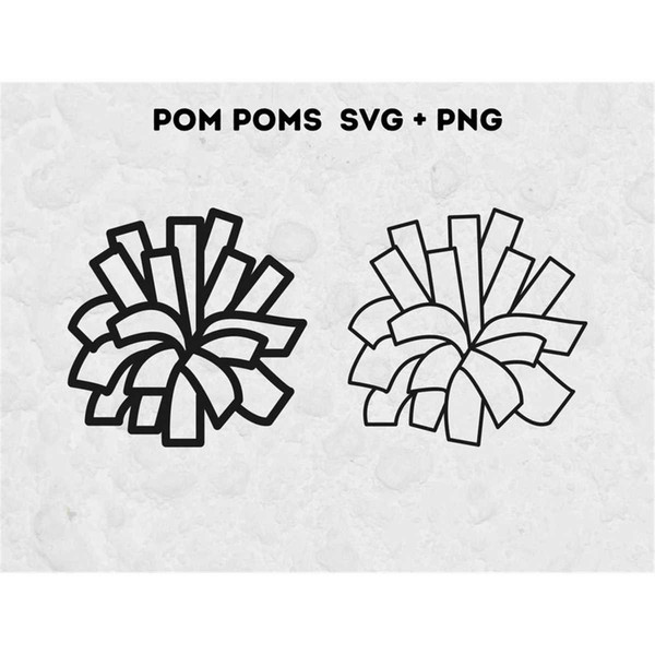 Pom Pom Outline SVG, Pom Pom Vector Instant Download