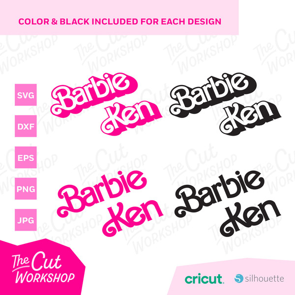 Barbi Logo Babe Doll Design Bundle Retro 60s 70s 80s 90s 00s  SVG PNG Clipart Digital Download Sublimation Cricut Cut File Dxf Eps Jpg - 2.jpg