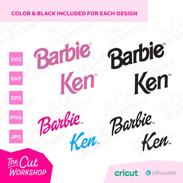 Barbi Logo Babe Doll Design Bundle Retro 60s 70s 80s 90s 00s  SVG PNG Clipart Digital Download Sublimation Cricut Cut File Dxf Eps Jpg - 4.jpg