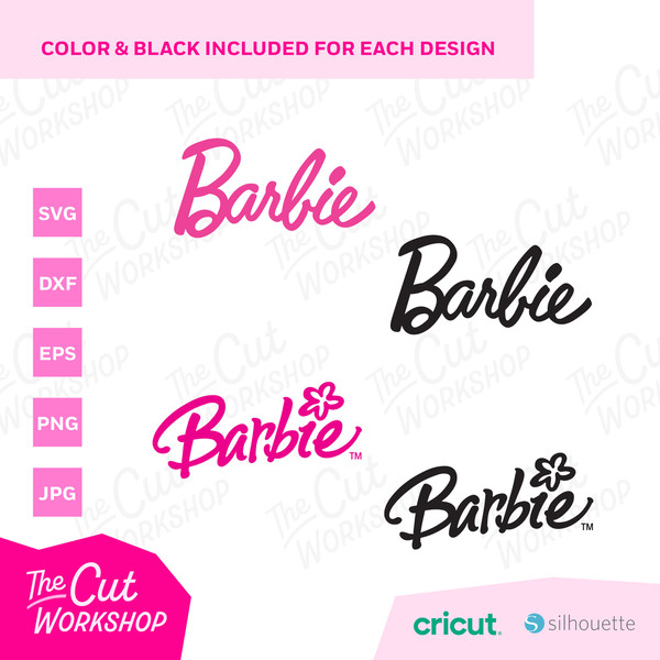 Barbi Logo Babe Doll Design Bundle Retro 60s 70s 80s 90s 00s  SVG PNG Clipart Digital Download Sublimation Cricut Cut File Dxf Eps Jpg - 5.jpg