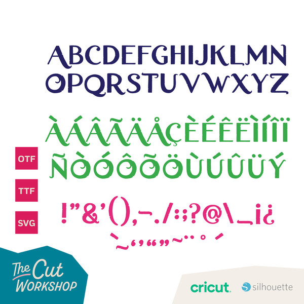 Encanto Font Alphabet OTF TTF SVG Digital Download Letters Numbers  Includes Accents and Punctuation! Abecedario Encanto Cricut Silhouette - 3.jpg