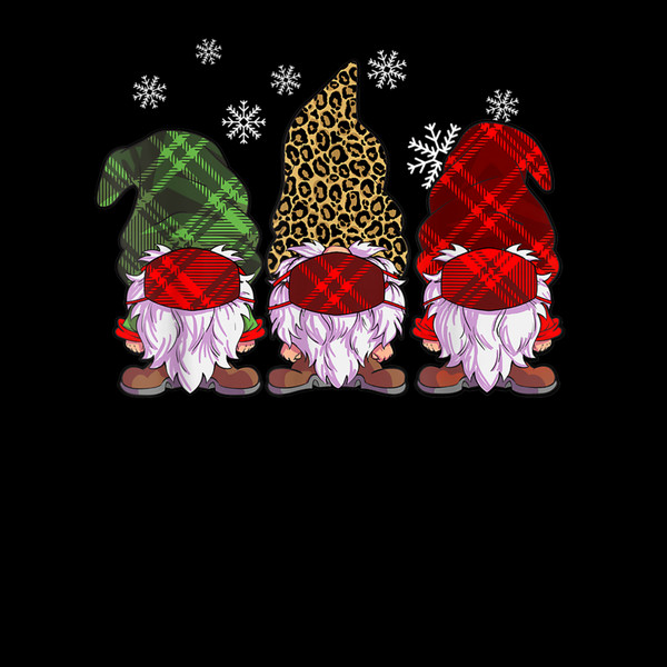 Quarantine Christmas Gnomes Wearing Mask Buffalo Plaid Gift T-Shirt.jpg