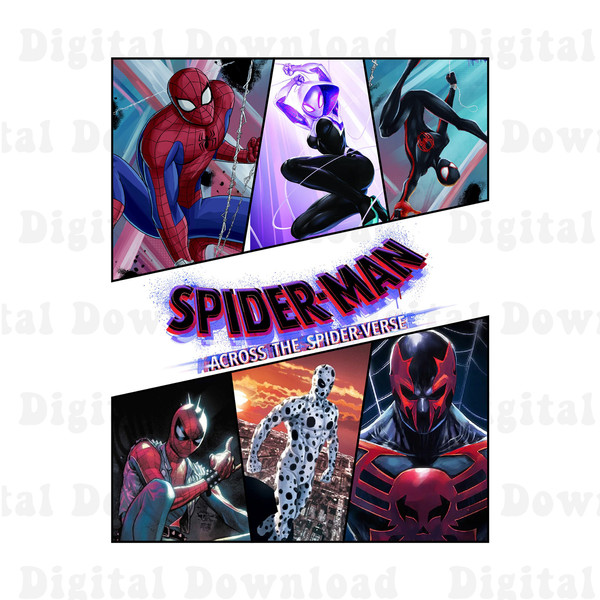 Spider-Man Across the Spider-Verse Characters Png, Spider Ma - Inspire  Uplift