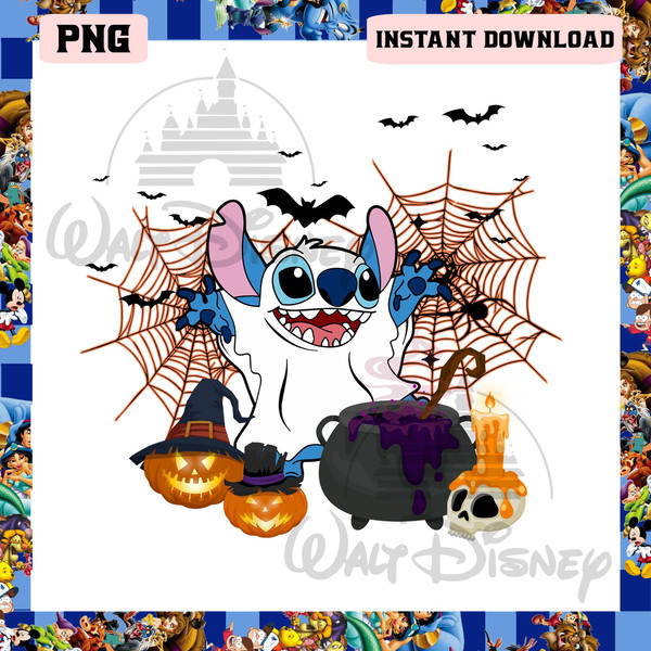 Stitch Pumpkin Halloween Png, Stitch Funny Halloween Png, Stitch Trick Or Treat Png - 1.jpg