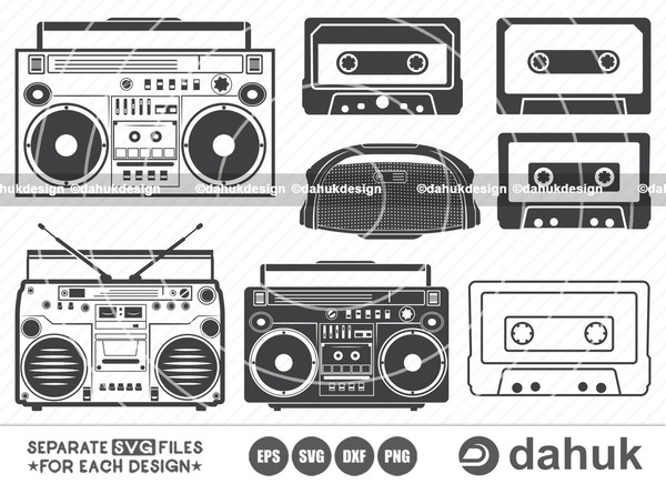 Boombox Mixtape SVG, Old Boombox SVG, Mix Tape SVG, Cassette Tape - 2.jpg