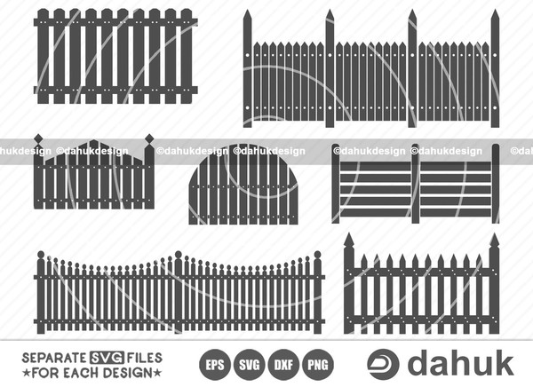 Wooden fence Svg, Fence svg, Picyet fence svg, Board fence border clipart, Fence divider png, Cut file, for silhouette, svg, eps, dxf - 1.jpg
