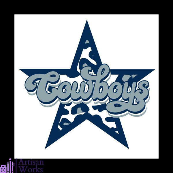 Dallas Cowboys Retro Leopard Star Logo NFL Team Svg, Sport S - Inspire  Uplift