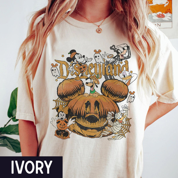 Retro Disneyland Halloween 2 Side Shirt, Disneyworld Halloween Shirt, Halloween Matching Shirt, Spooky Season Shirt, Disney Trip Tee - 1.jpg