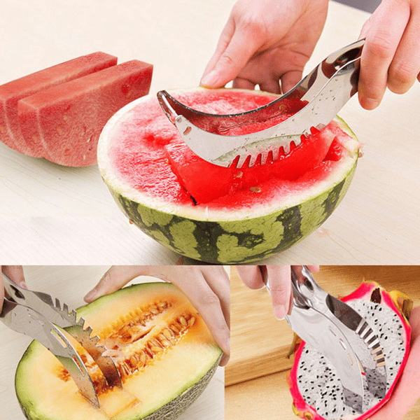 Dropship Stainless Steel Watermelon Slicer - Quick; Safe; And Fun