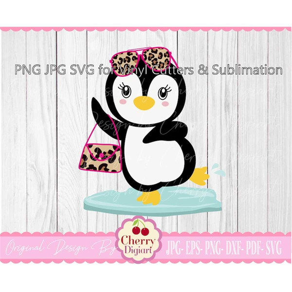 Fashion Penguin svg svg png jpg - for Vinyl Cutters & Sublim - Inspire  Uplift