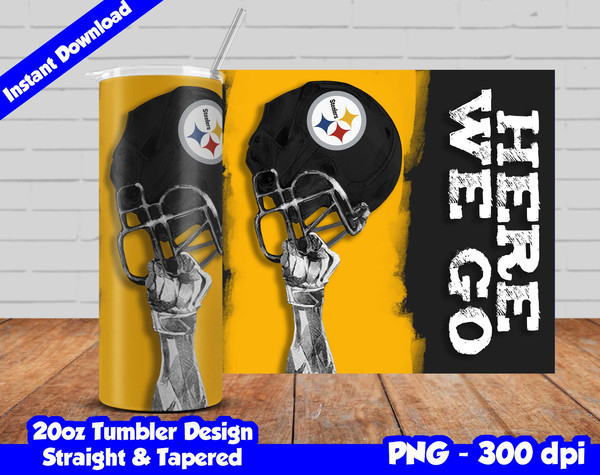 Pittsburgh Steelers Tumbler Wrap, 20oz Skinny Tumbler Straight Taper, NFL  Tumbler Wrap Png, Pittsburgh Steelers Wrap Png