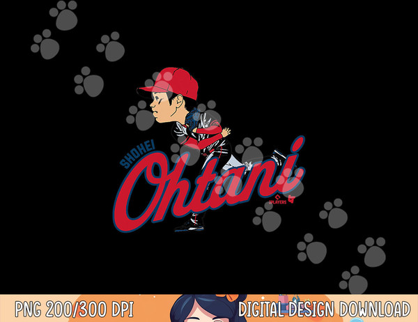 Shohei Ohtani - Caricature - Los Angeles Baseball png, sublimation.jpg