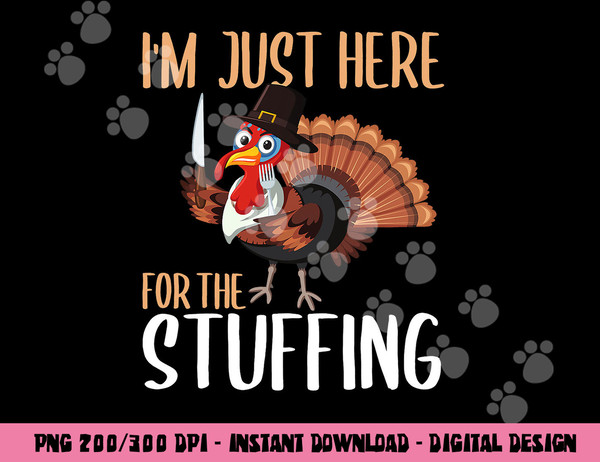 Im Just Here For The Stuffing Funny Thanksgiving Turkey Gift png, sublimation copy.jpg