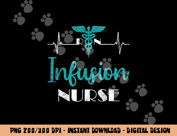 Infusion Nurse RN Heartbeat EKG Chemotherapy Therapy Nurse png,sublimation copy.jpg