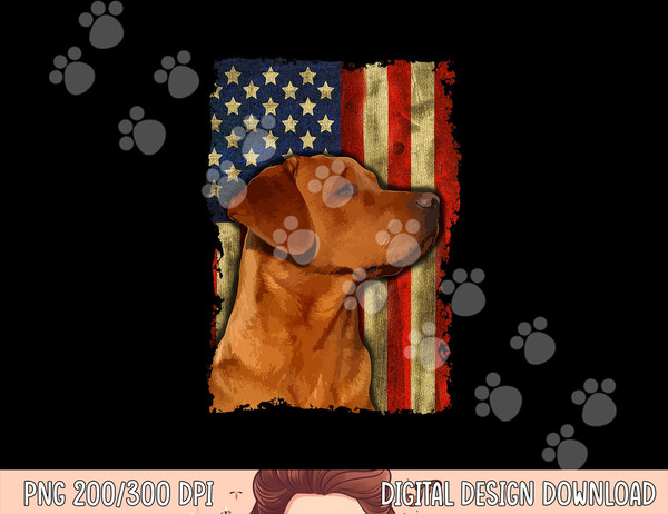 Foxred Labrador Retriever US Flag Fox Red Labrador Dog Lover  png, sublimation copy.jpg