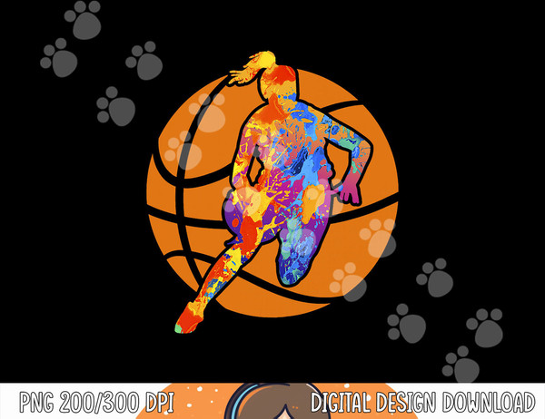 Sports Girls Basketball Player Basketball Graphic  png, sublimation copy.jpg