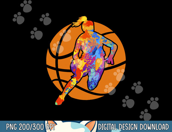 Sports Girls Basketball Player Basketball Graphic png, sublimation copy.jpg