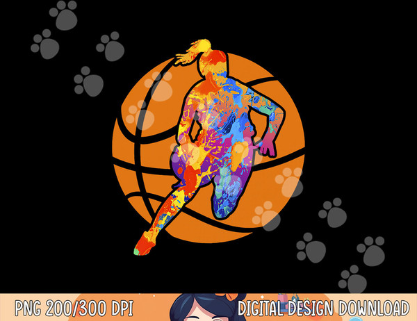 Sports Girls Basketball Player Basketball Graphic  png, sublimation copy.jpg