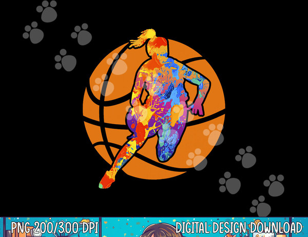 Sports Girls Basketball Player Basketball Graphic  png, sublimation copy.jpg