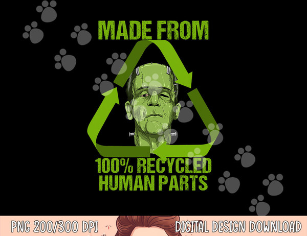 Frankenstein Made From 100 Recycled Human Parts Halloween png, sublimation copy.jpg